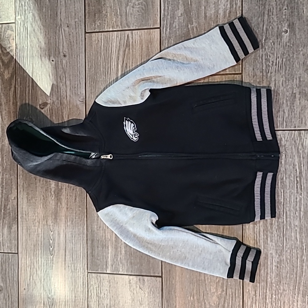 Kids NFL Team Apparel Philadelphia Eagles Zip Up Jacket